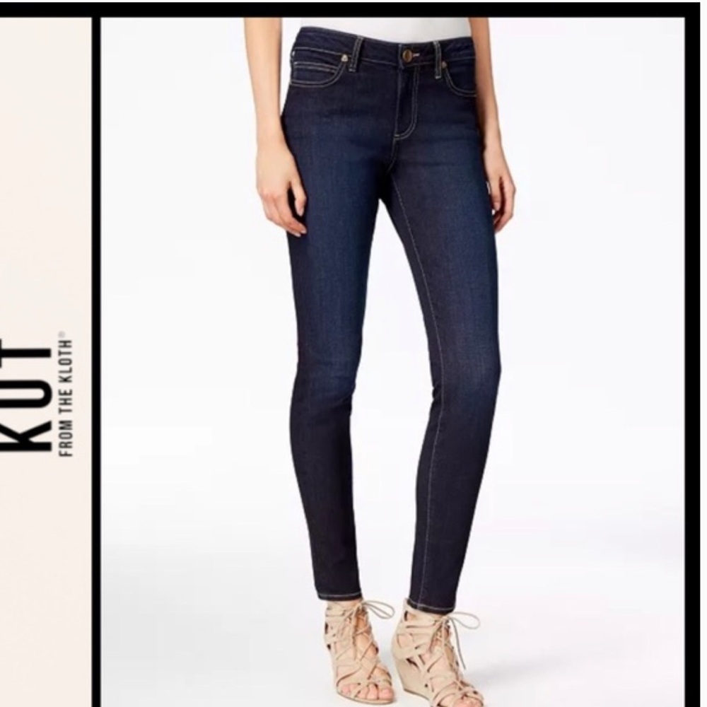 Kut from the Kloth Mia High Rise Slim Fit Skinny 6 Blue